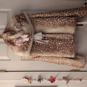 NWTS Faux Fur Fawn Coat 3D Ears